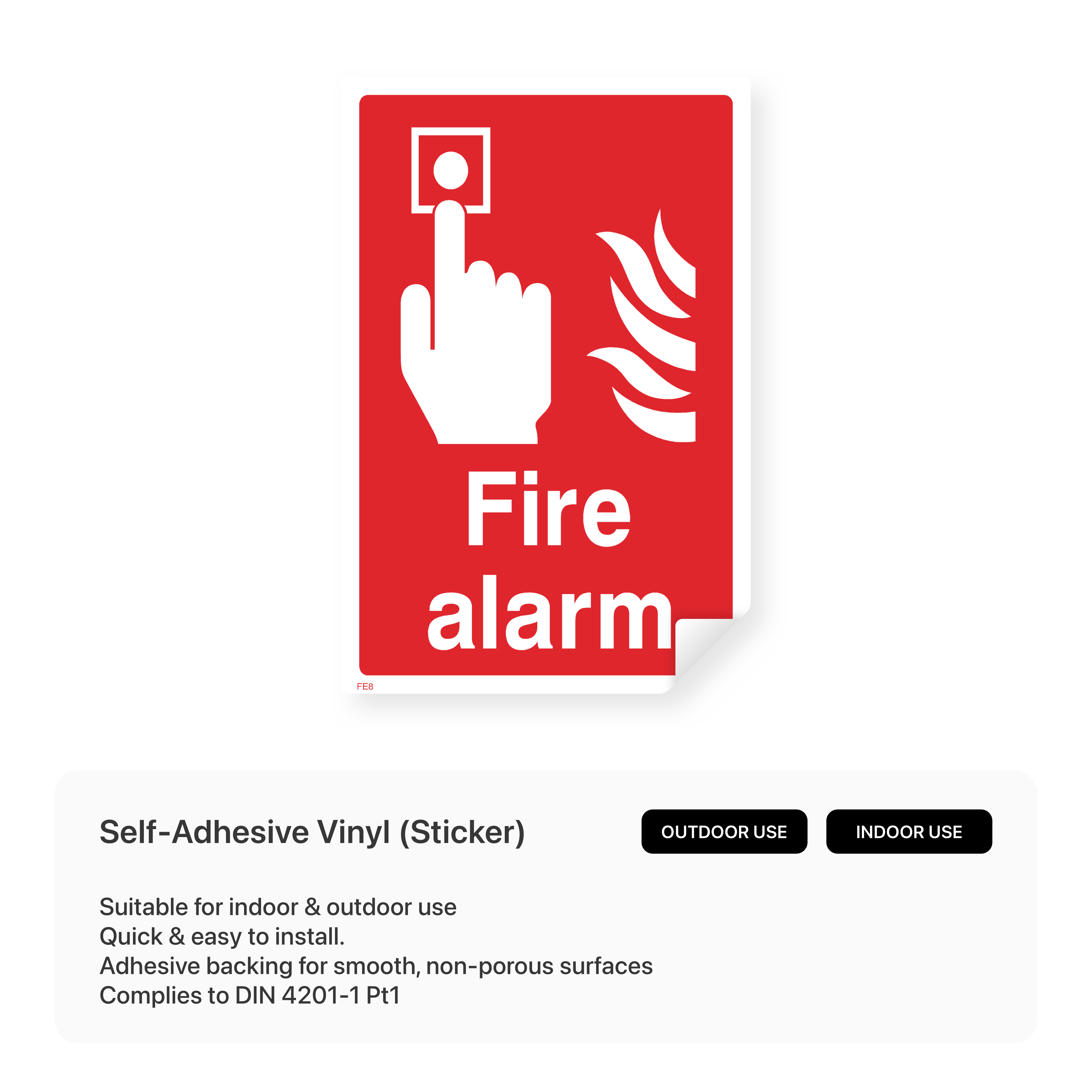 Fire alarm sign