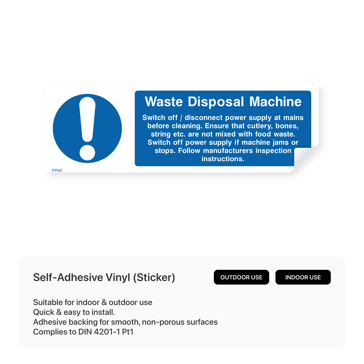Lab Disposal Sticker Waste Disposal Machine Safety Sign – Safety Signs & Stickers