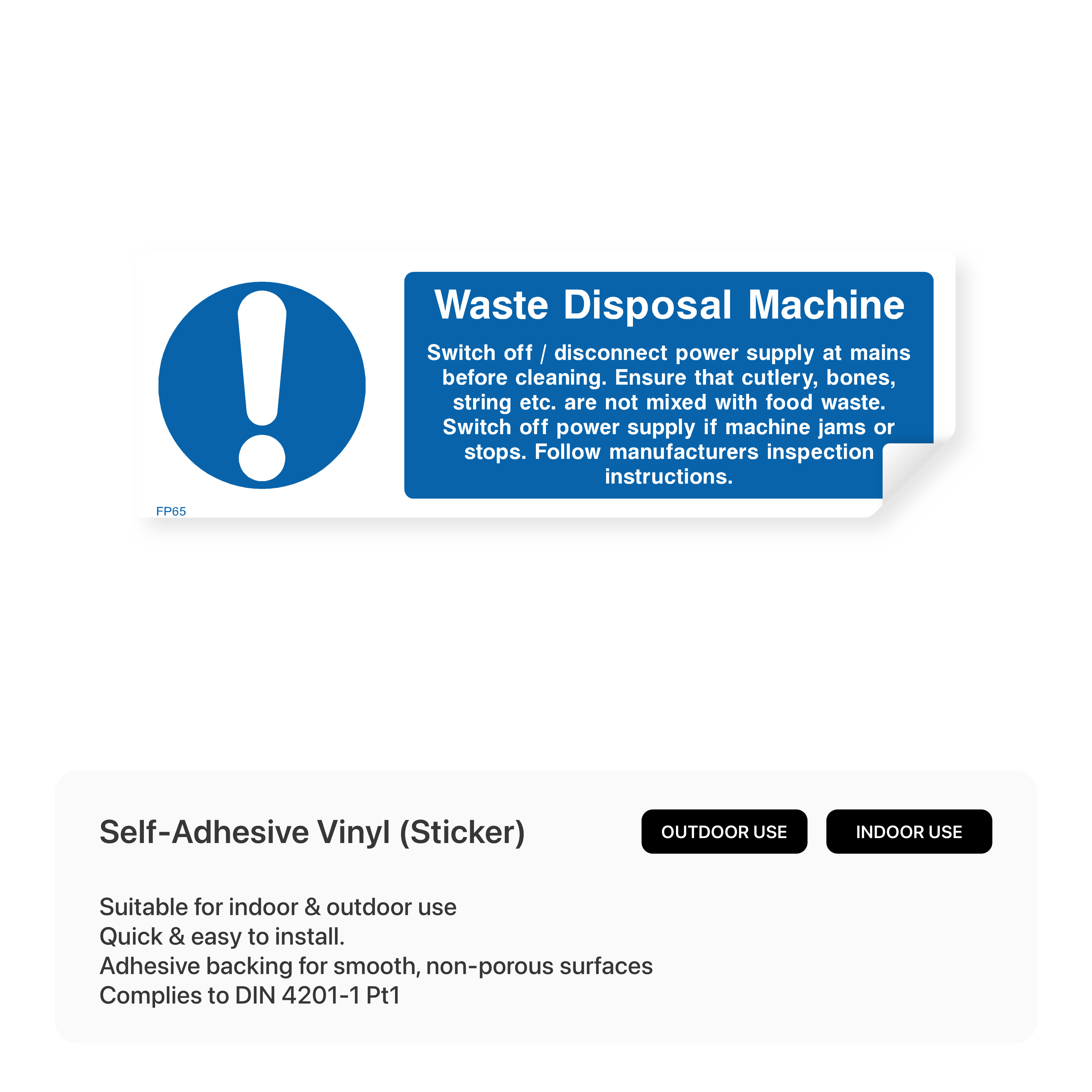 Waste Disposal Machine Safety Sign – Safety Signs & Stickers