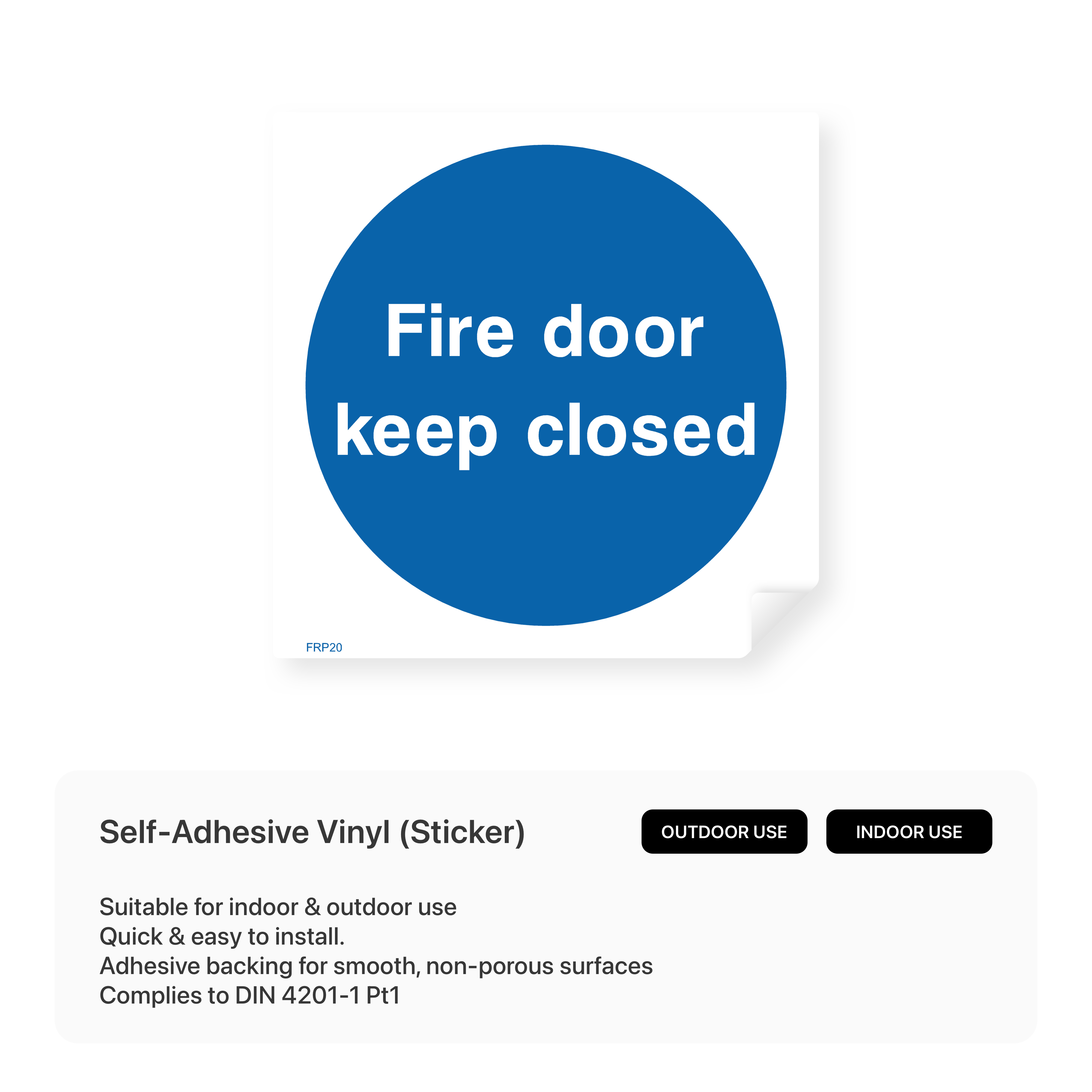 Fire door sign: "Keep closed"