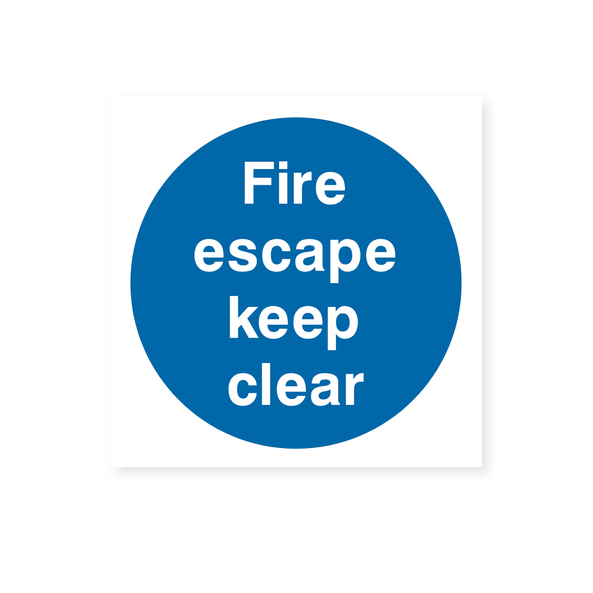 Fire Escape Keep Clear Sign – Safety Signs & Stickers