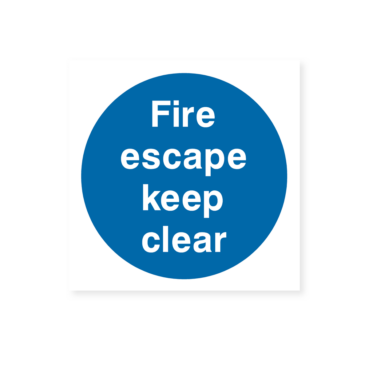 Fire Escapse Sign Fire Escape Keep Clear Sign – Safety Signs & Stickers