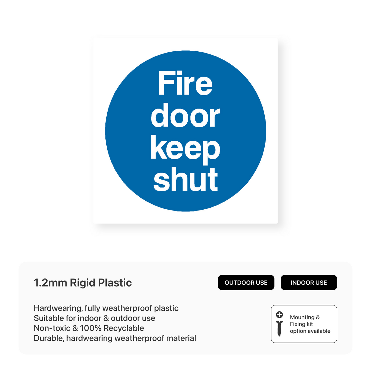 Continue Sign Fire Door Keep Shut Sign – Safety Signs & Stickers