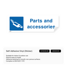 Parts and accessories sign