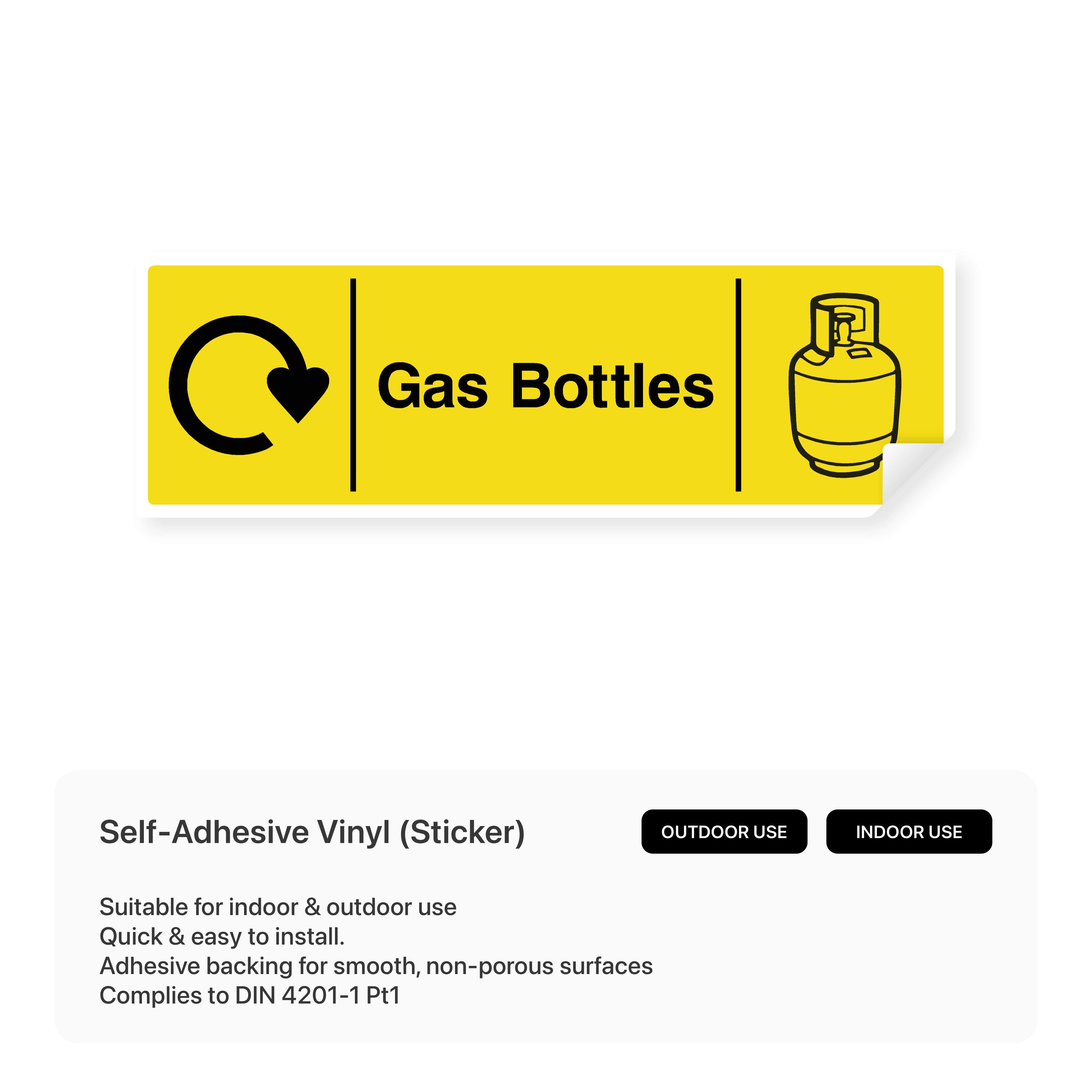 Gas Bottles Recycling Sign