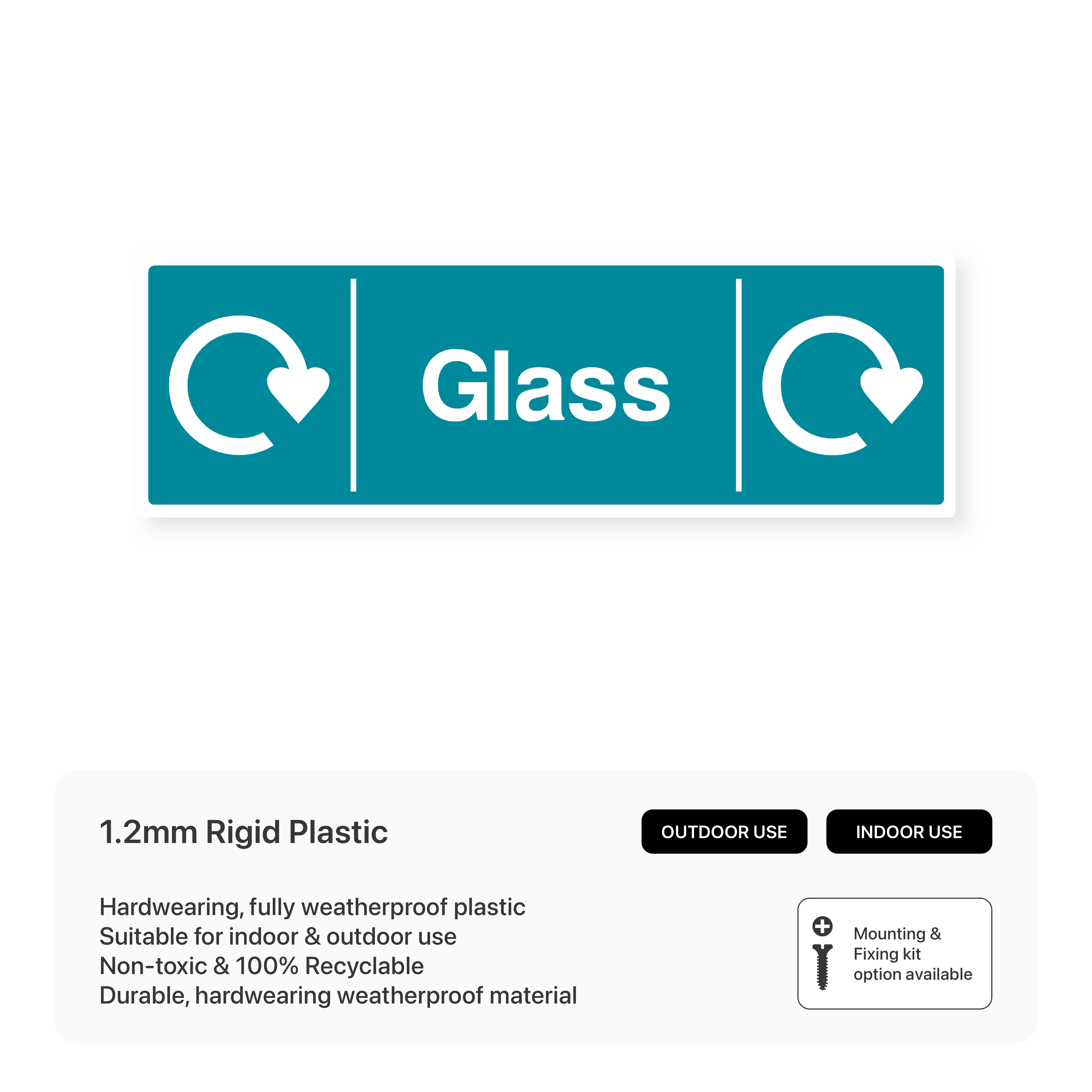 Glass Recycling - Safety Sign – Safety Signs & Stickers