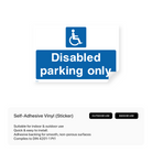 Disabled parking only sign