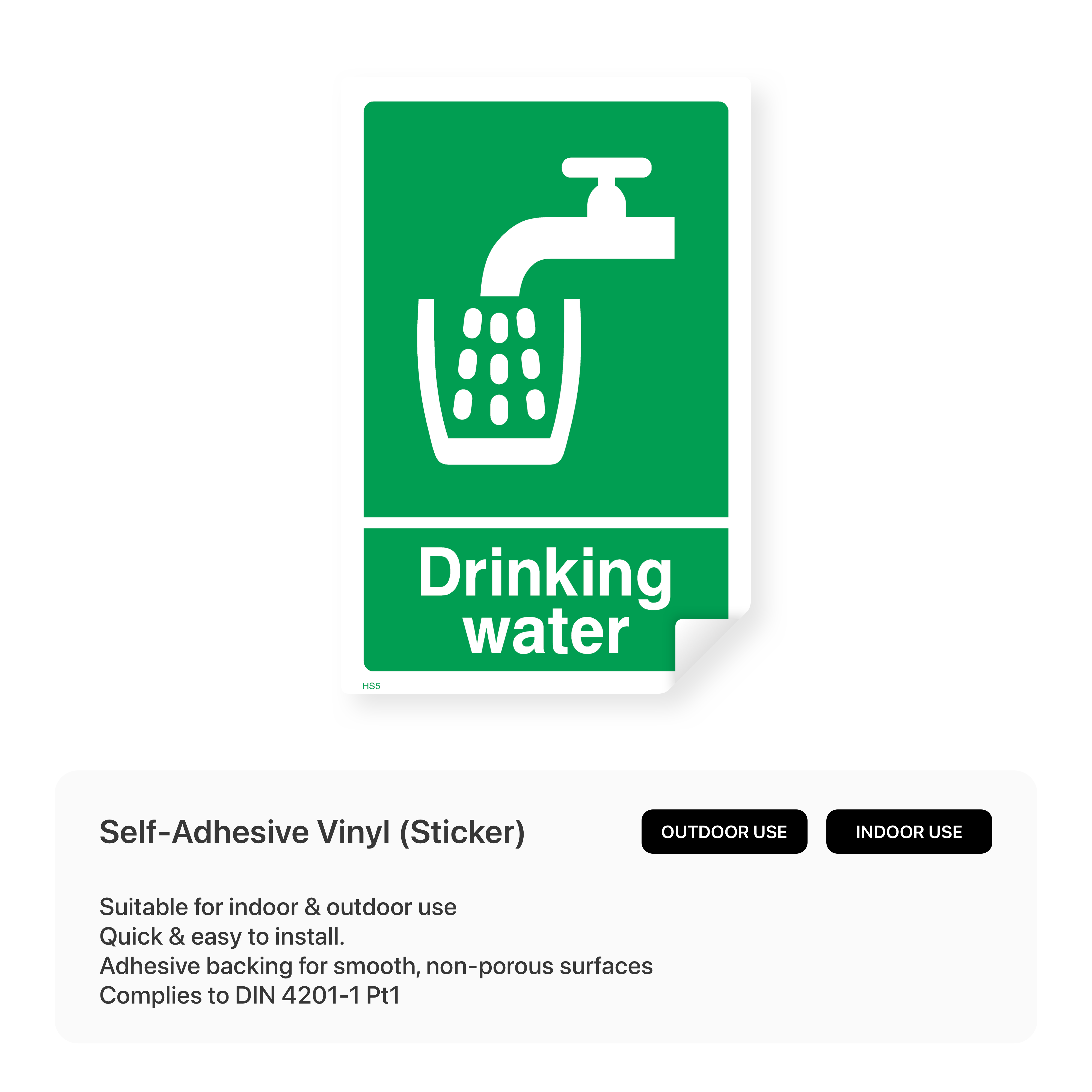 Drinking Water Sign – Safety Signs & Stickers