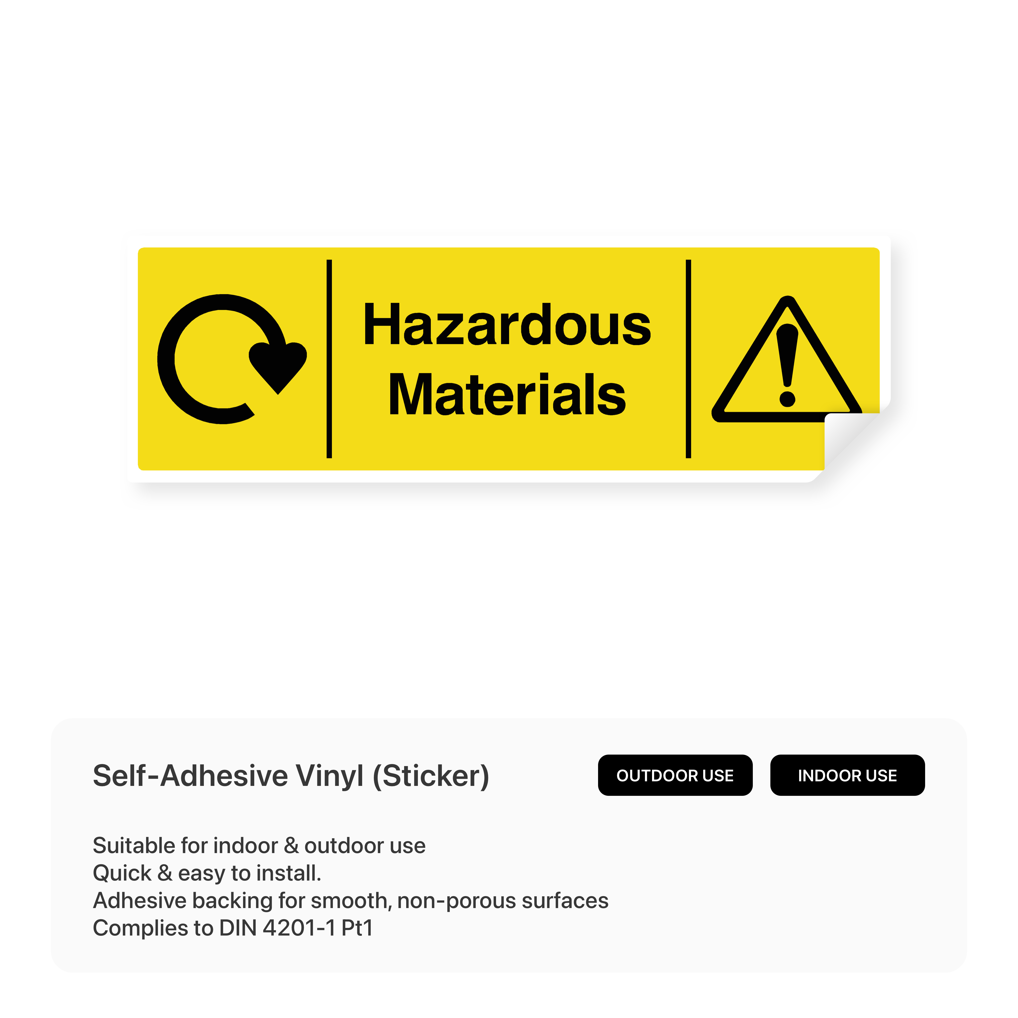 Hazardous Materials Recycling Sign