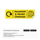 Household and Garden Chemicals Recycling Sign