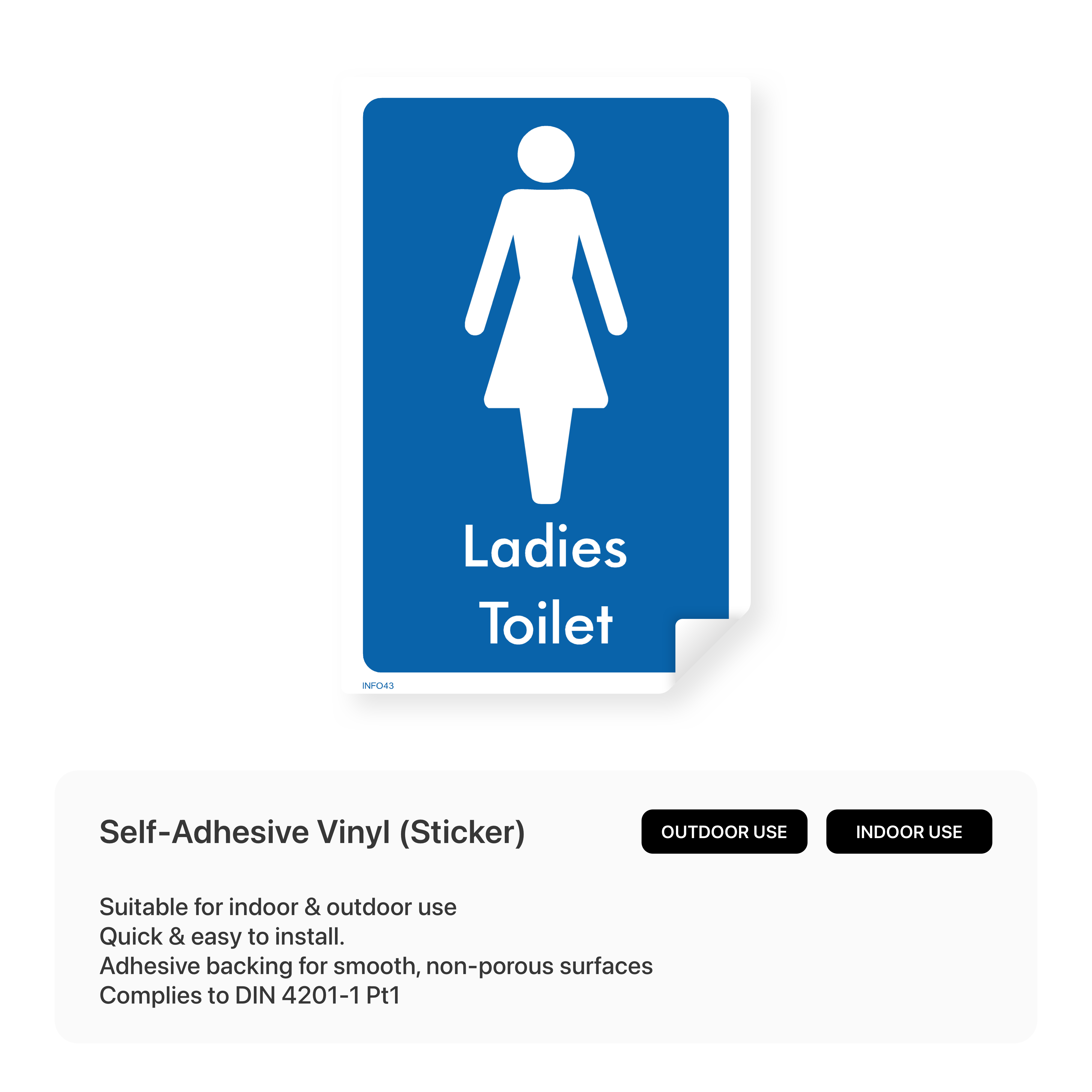 Ladies toilet sign