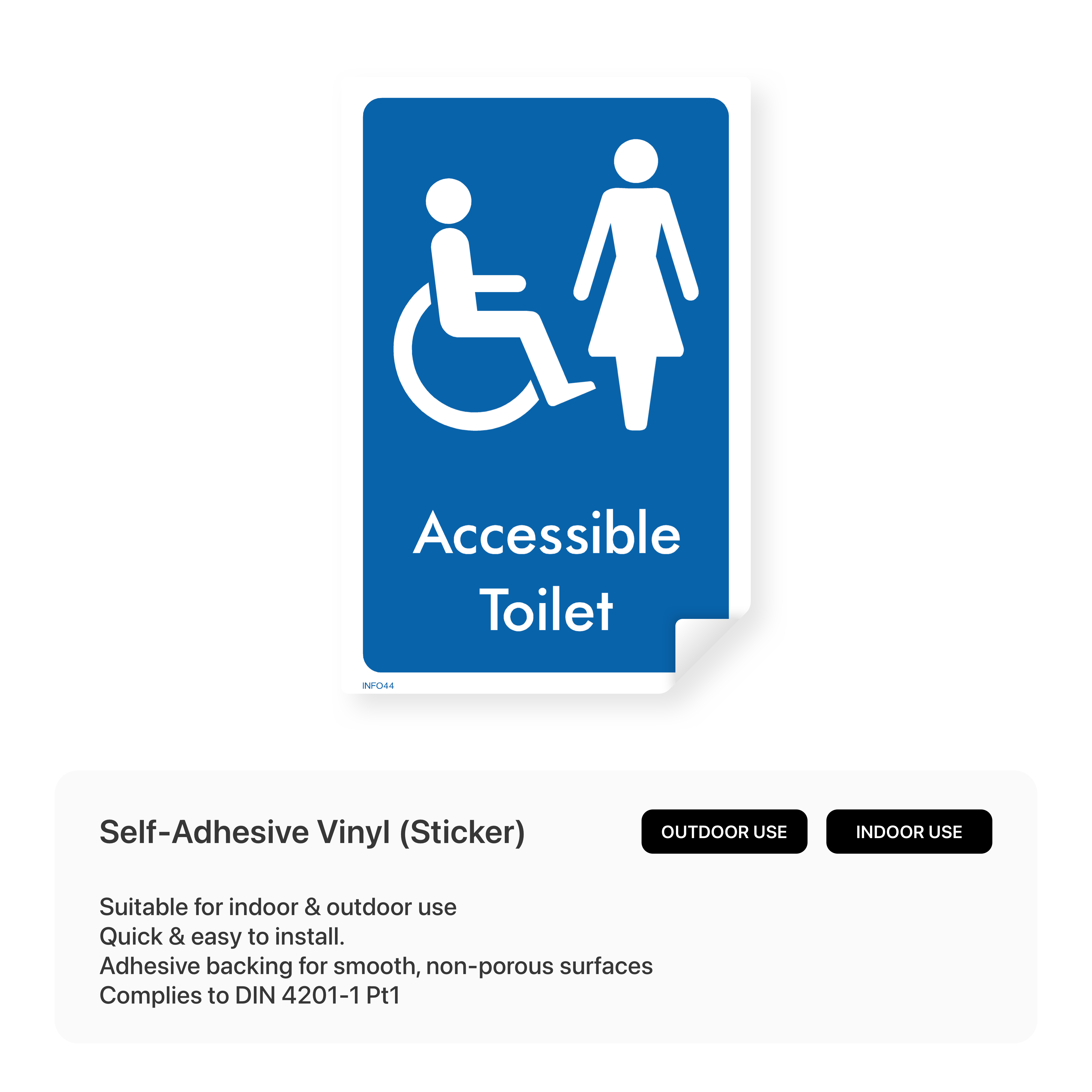 Accessible toilet sign