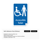 Accessible toilet sign