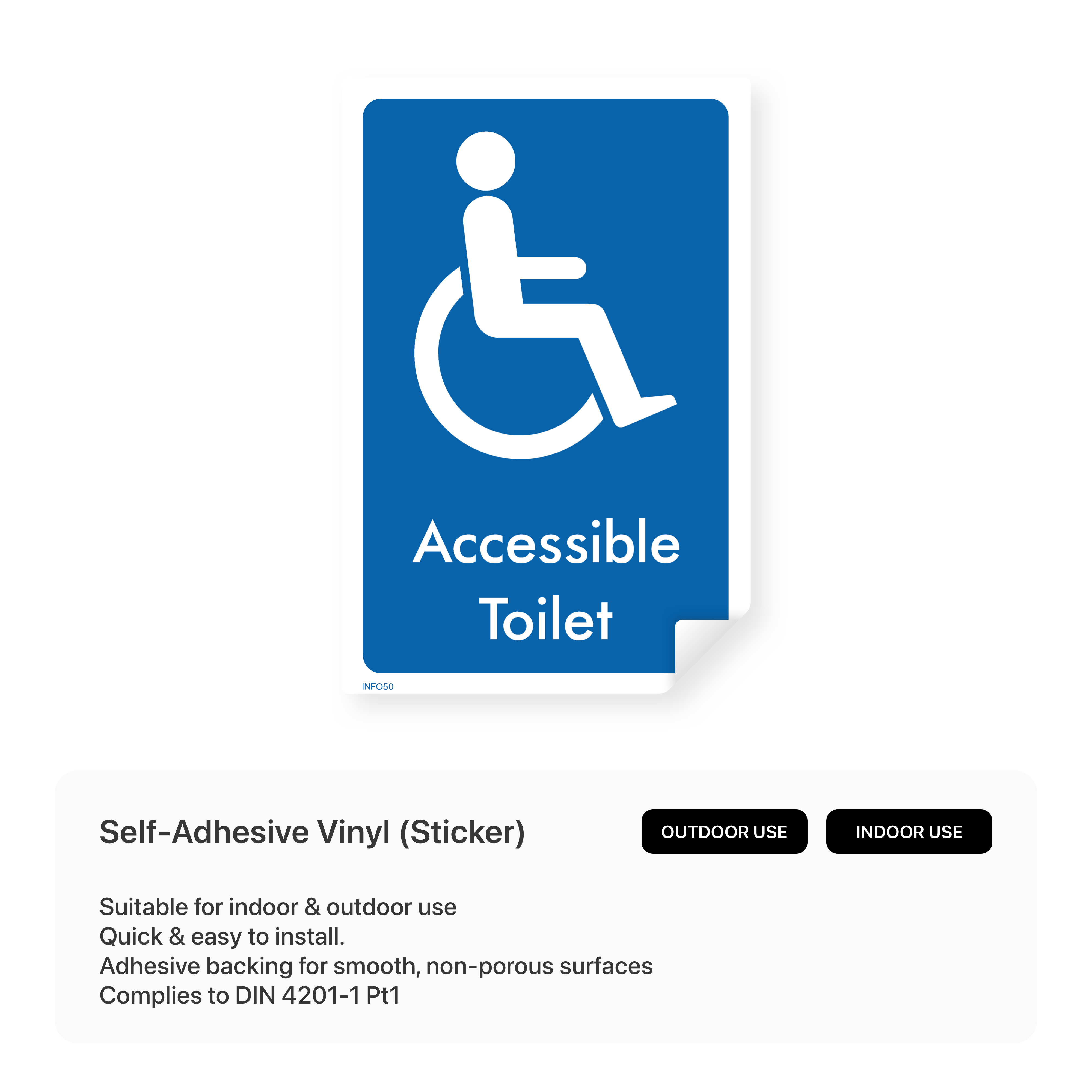 Accessible toilet sign