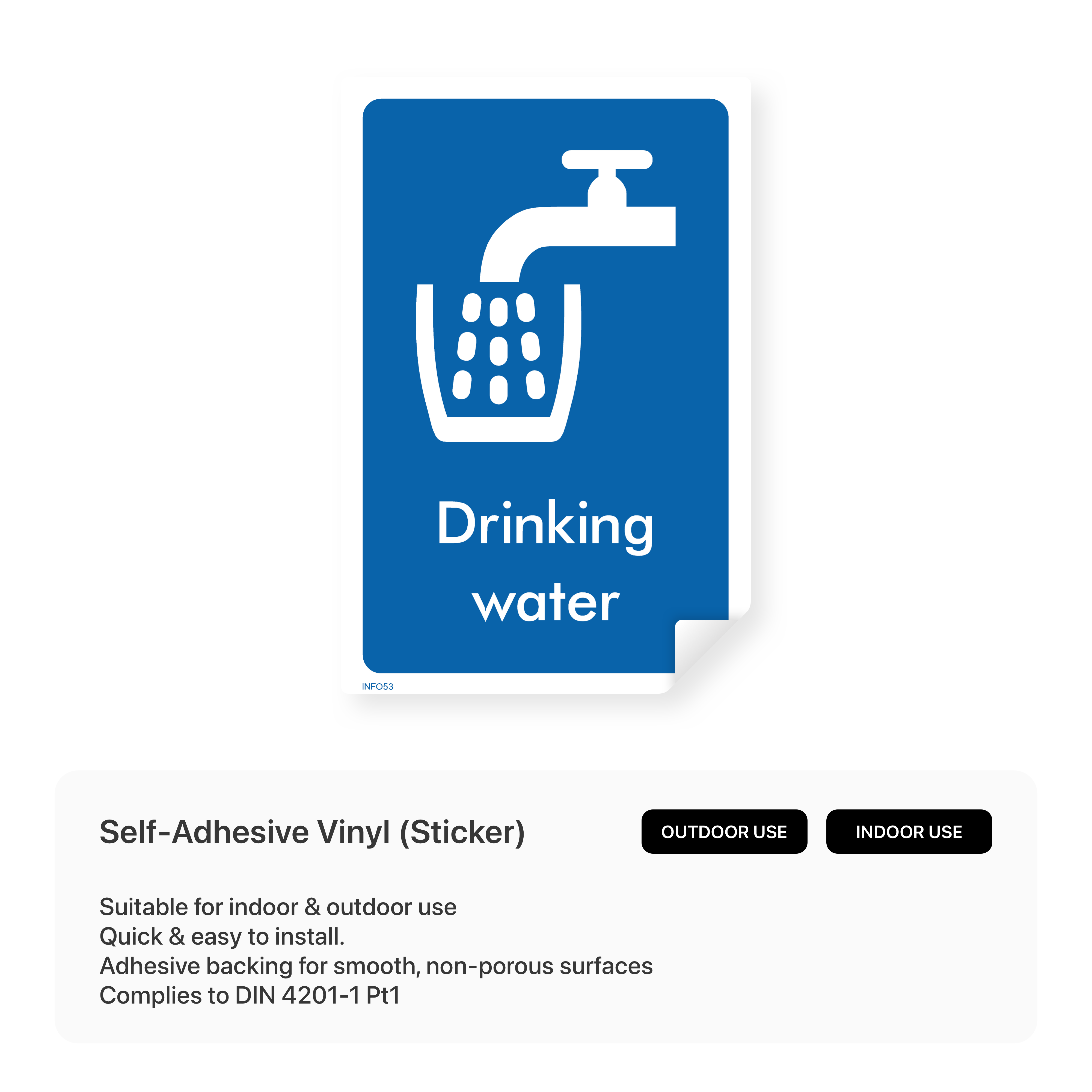 Drinking water sign