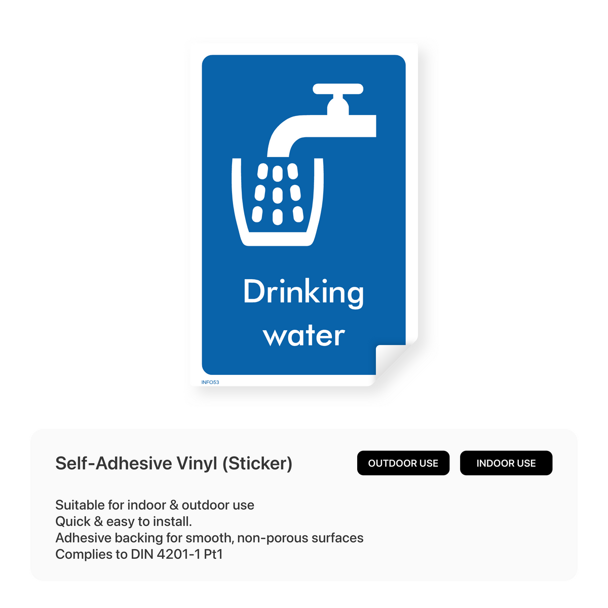 Wager Sticker Drinking Water Sign – Safety Signs & Stickers