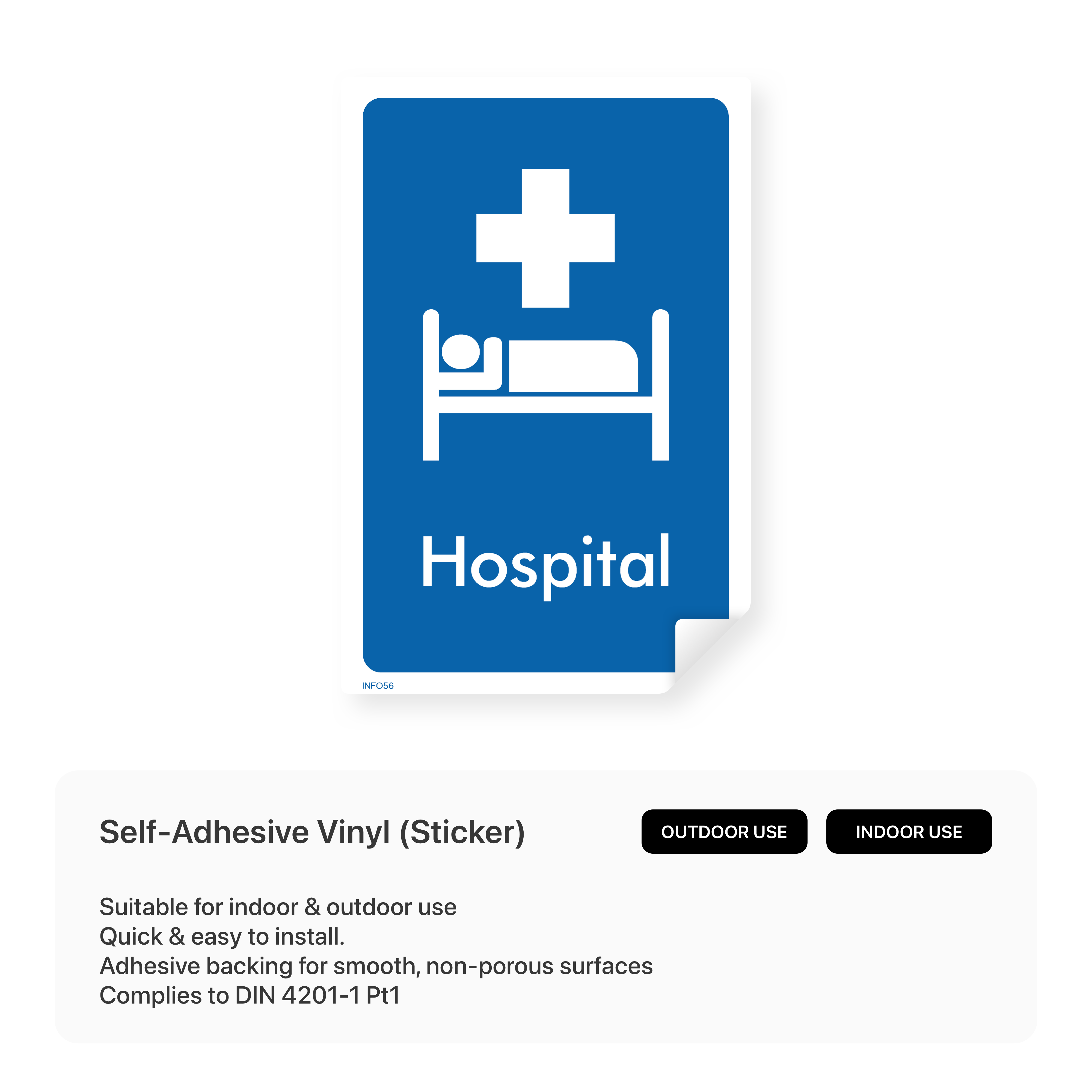 Informational sign for hospital direction