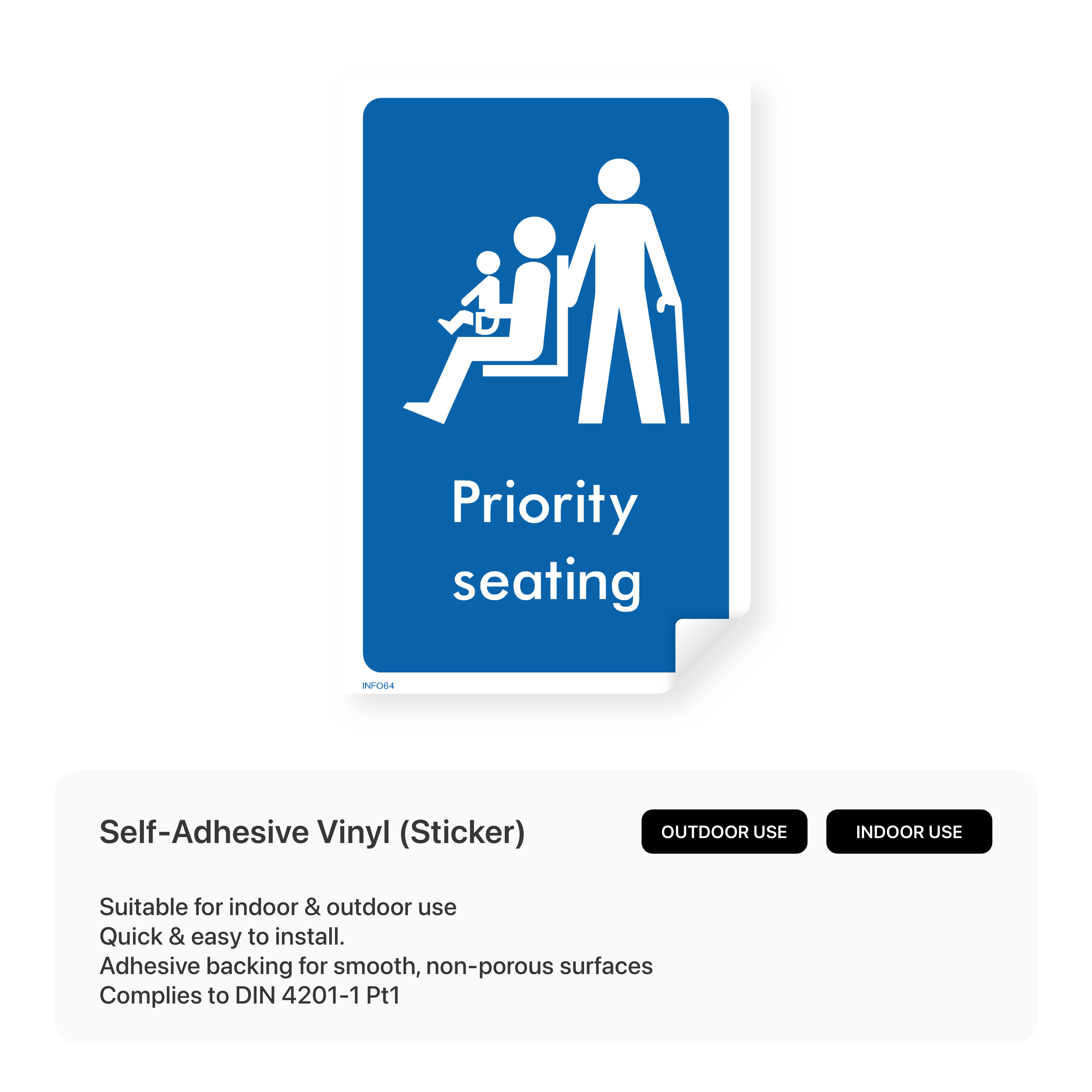 Priority Seating Sign β Safety Signs & Stickers