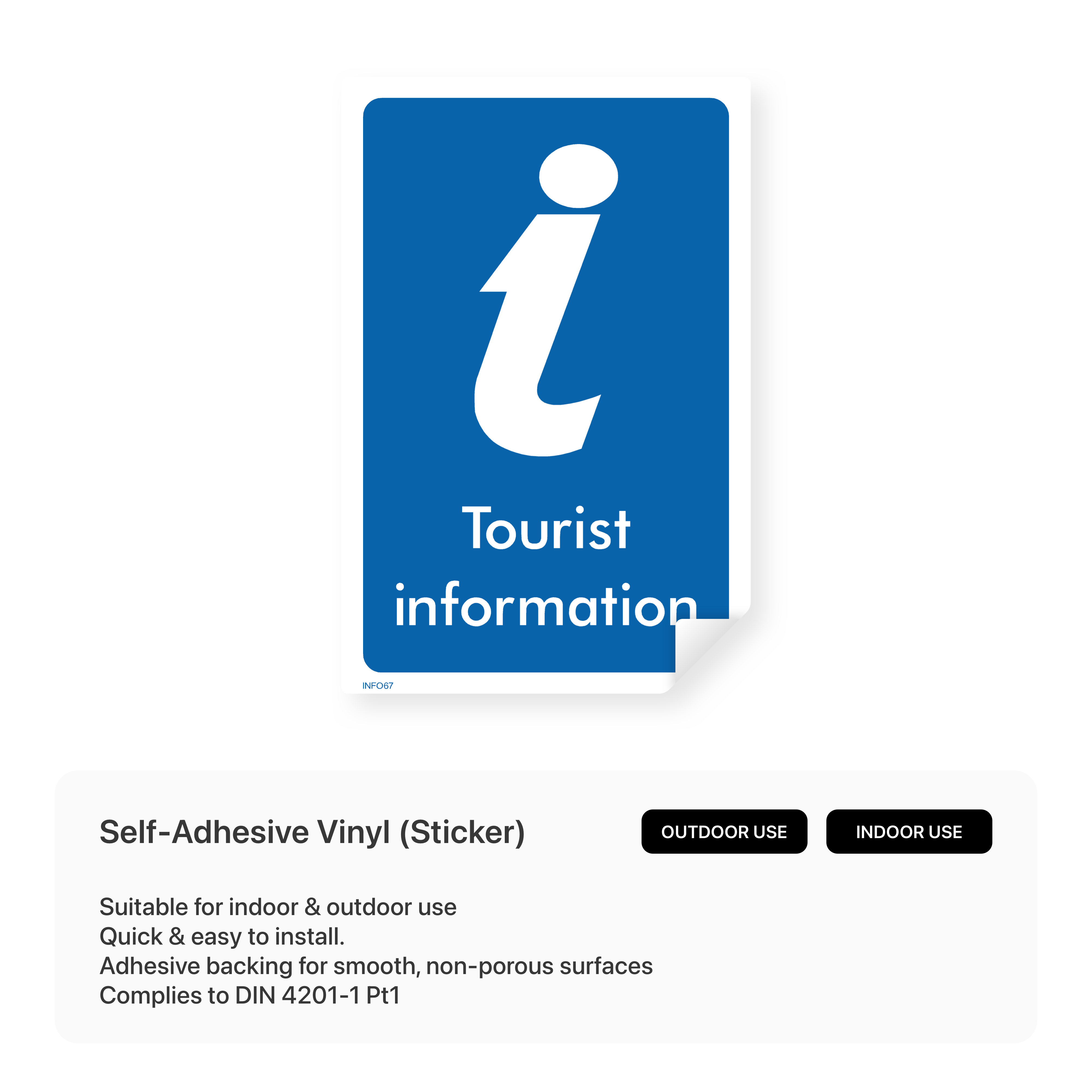 Informational sign for tourist information