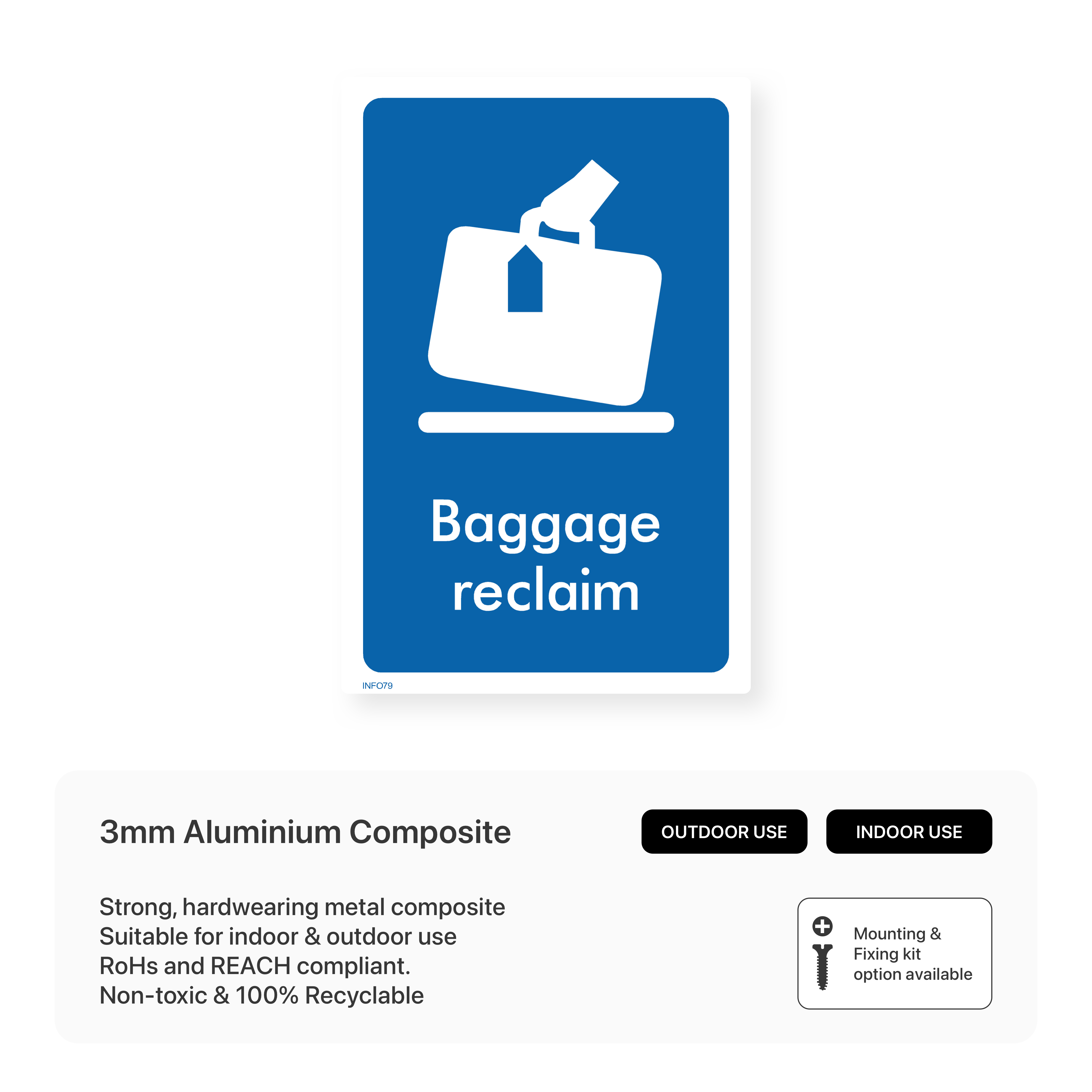Baggage Reclaim Sign – Safety Signs & Stickers