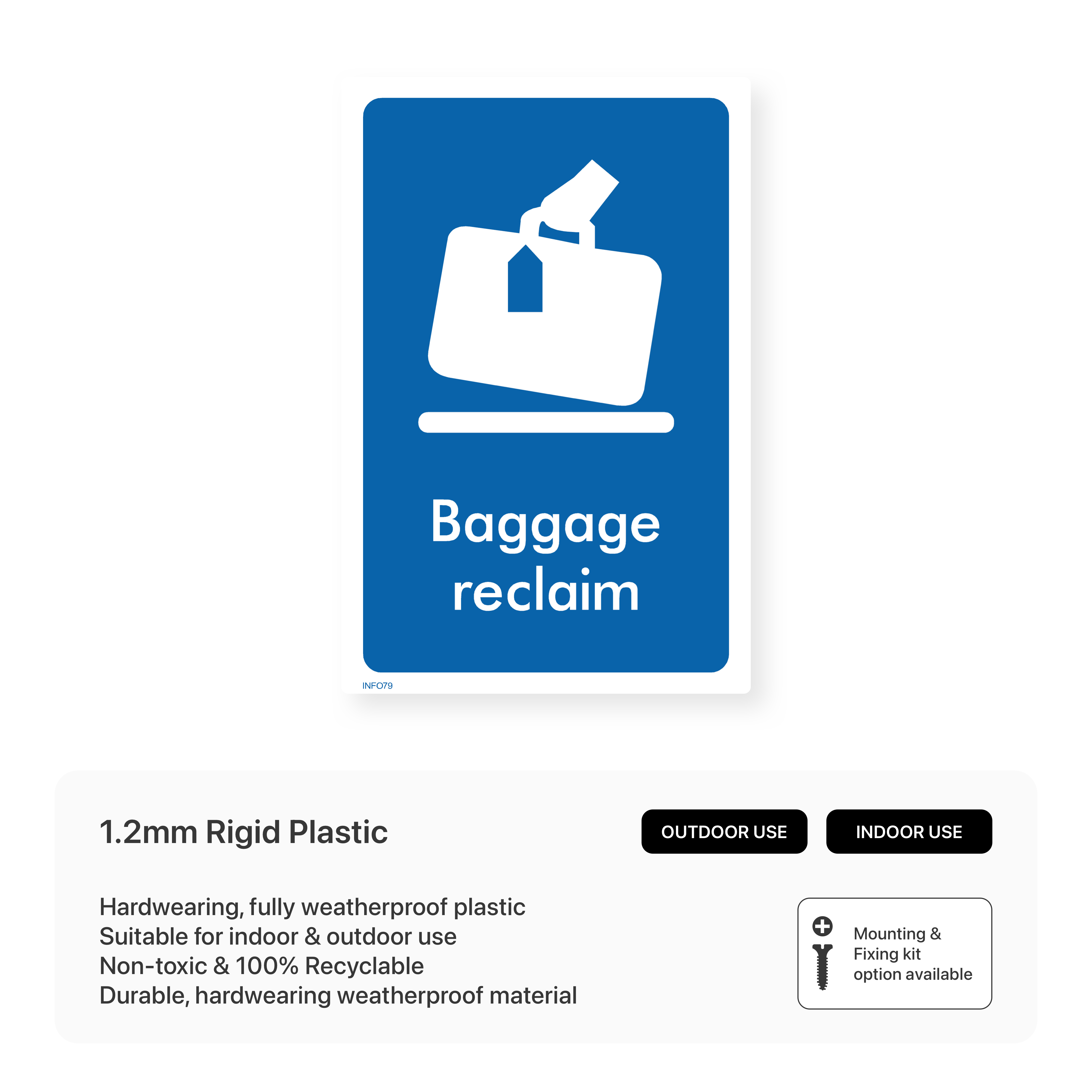 Baggage Reclaim Sign – Safety Signs & Stickers