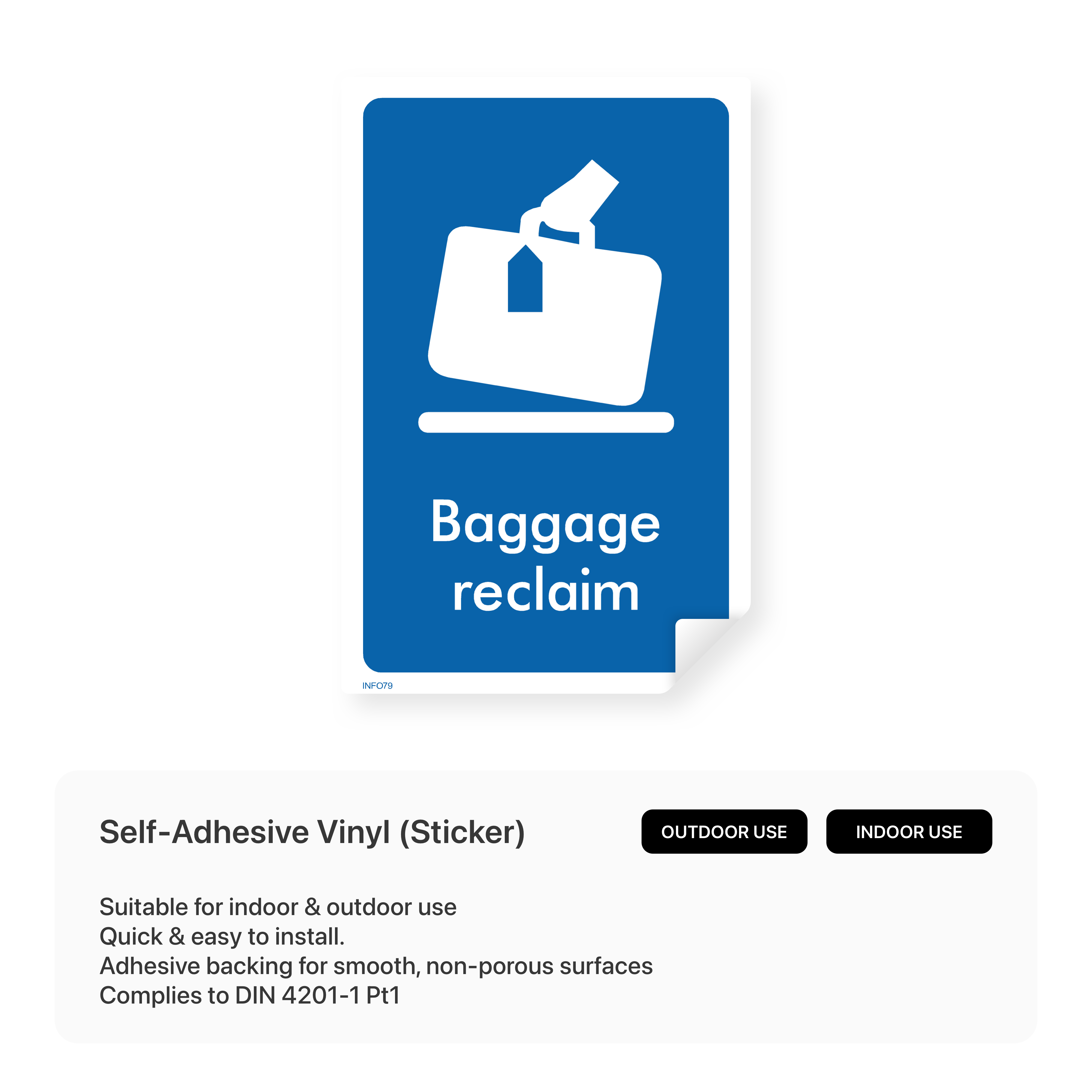 Baggage Reclaim Sign – Safety Signs & Stickers