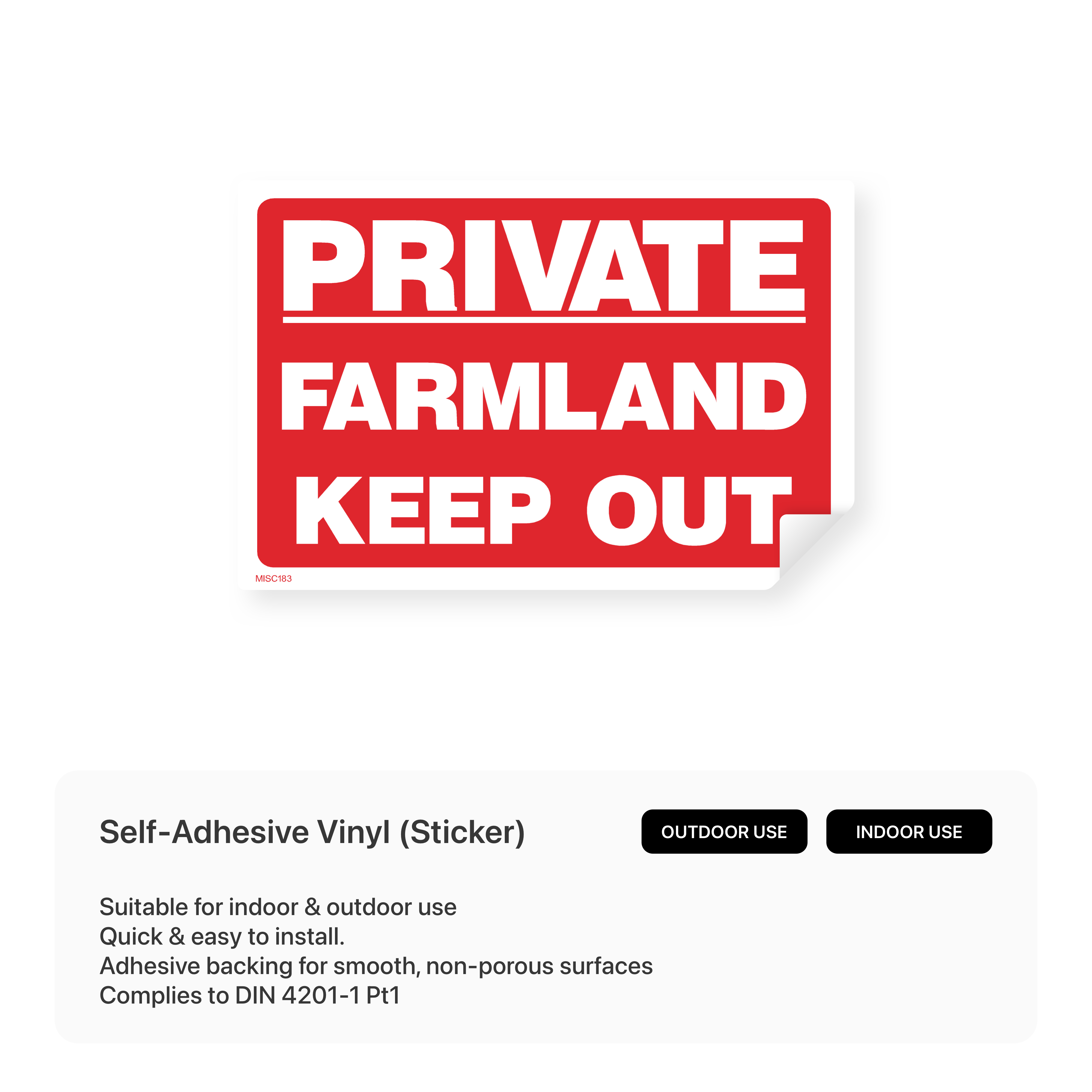 Sign prohibiting entry onto private farmland.