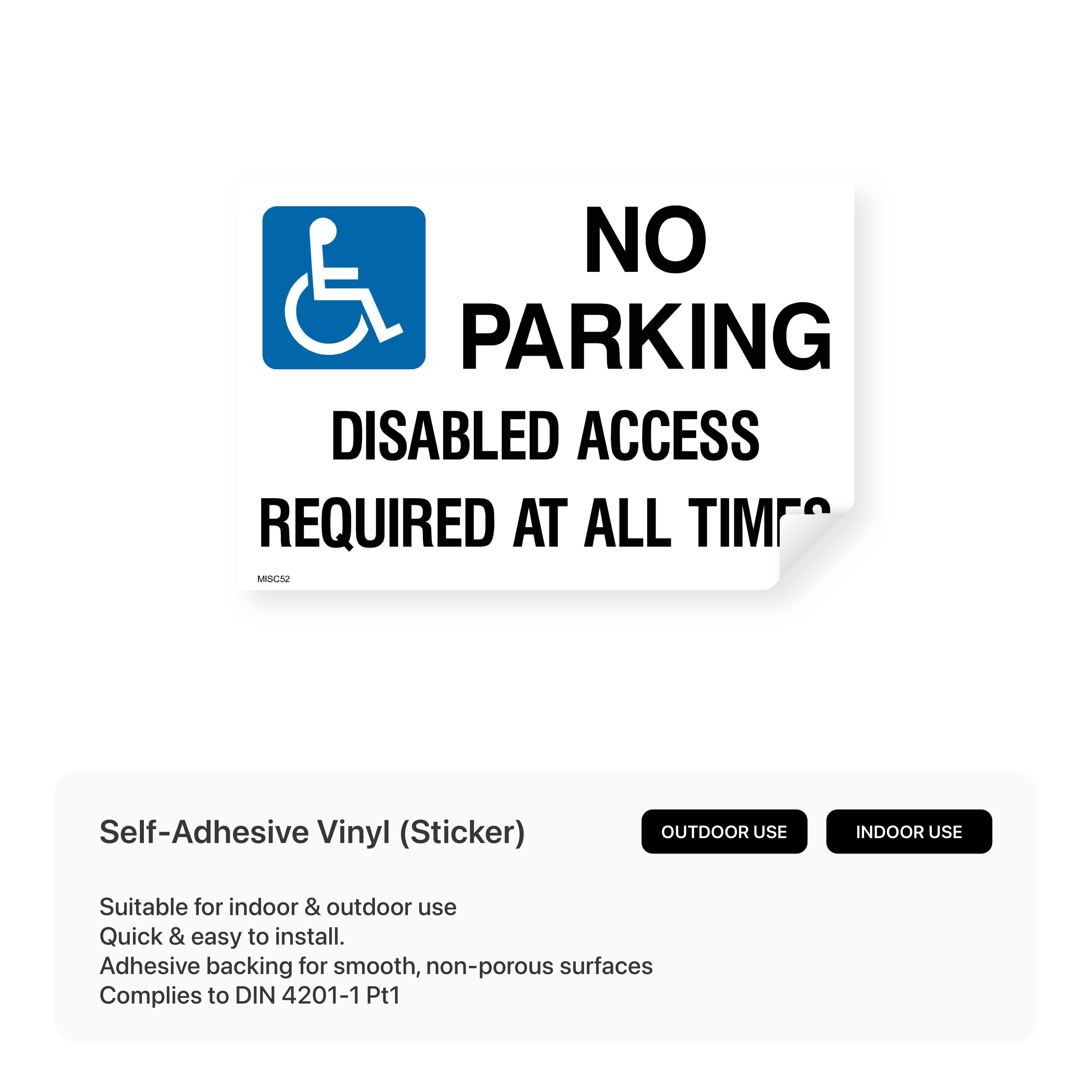 Disabled access sign