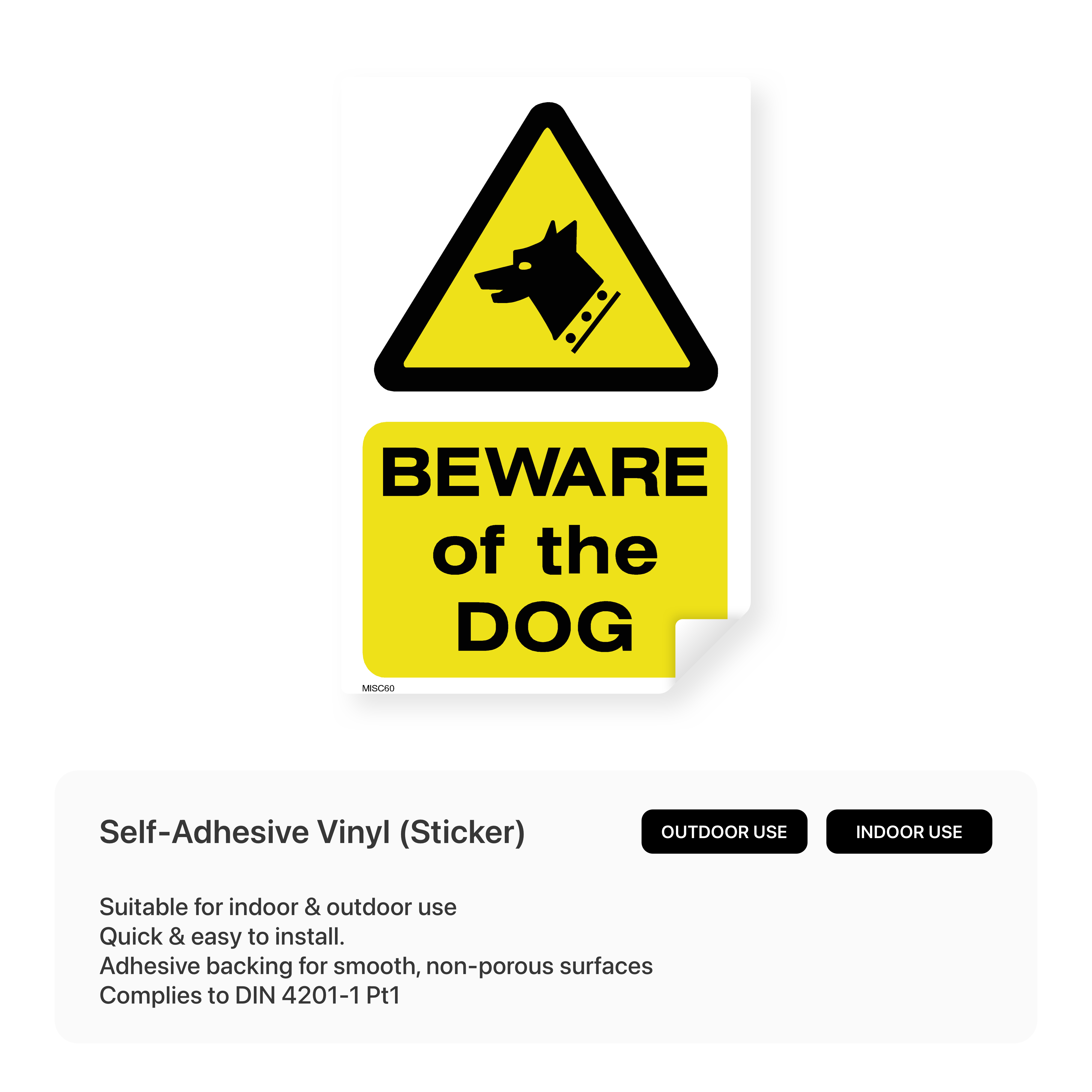 Sign warning of a guard dog.