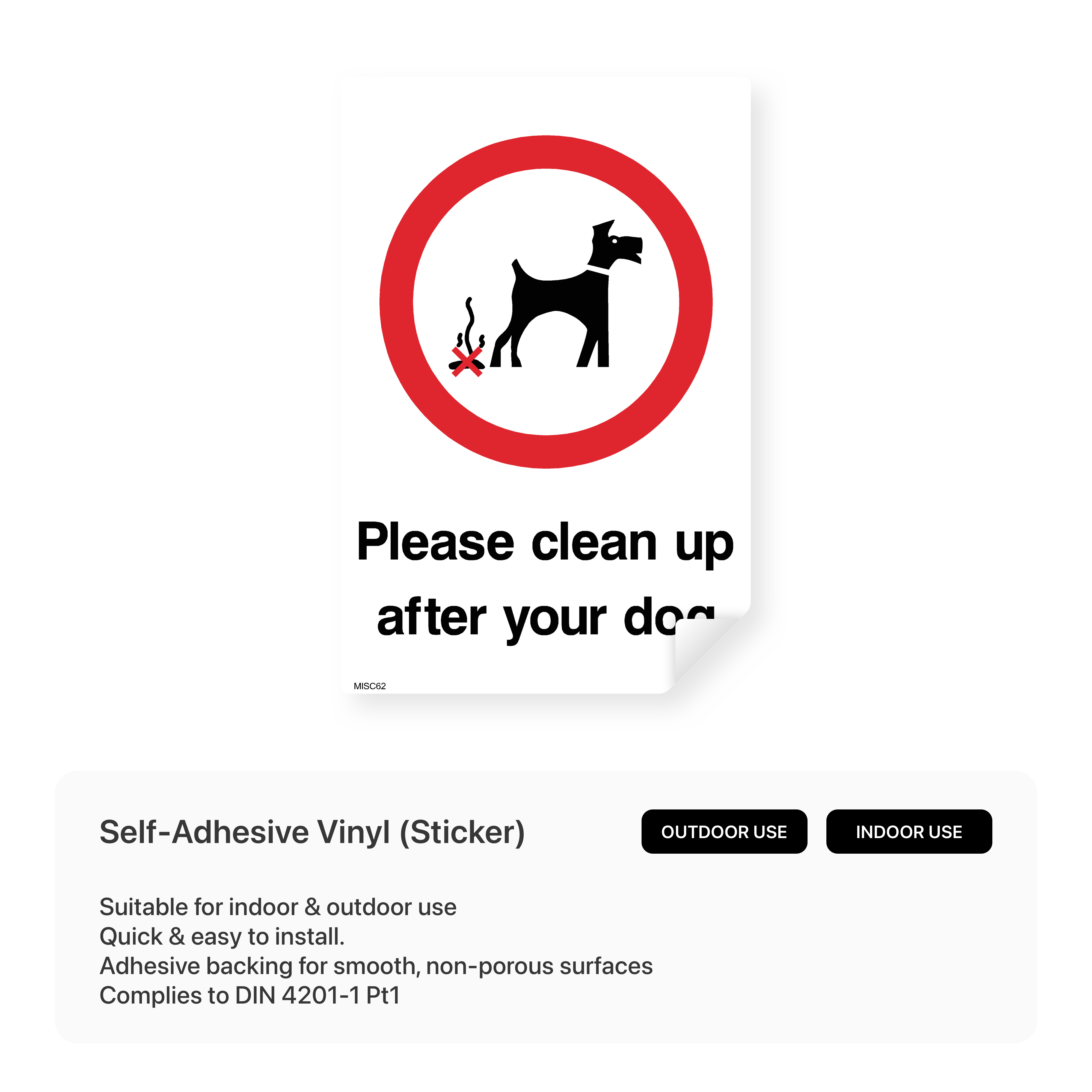 Sign reminding to clean up after dogs.