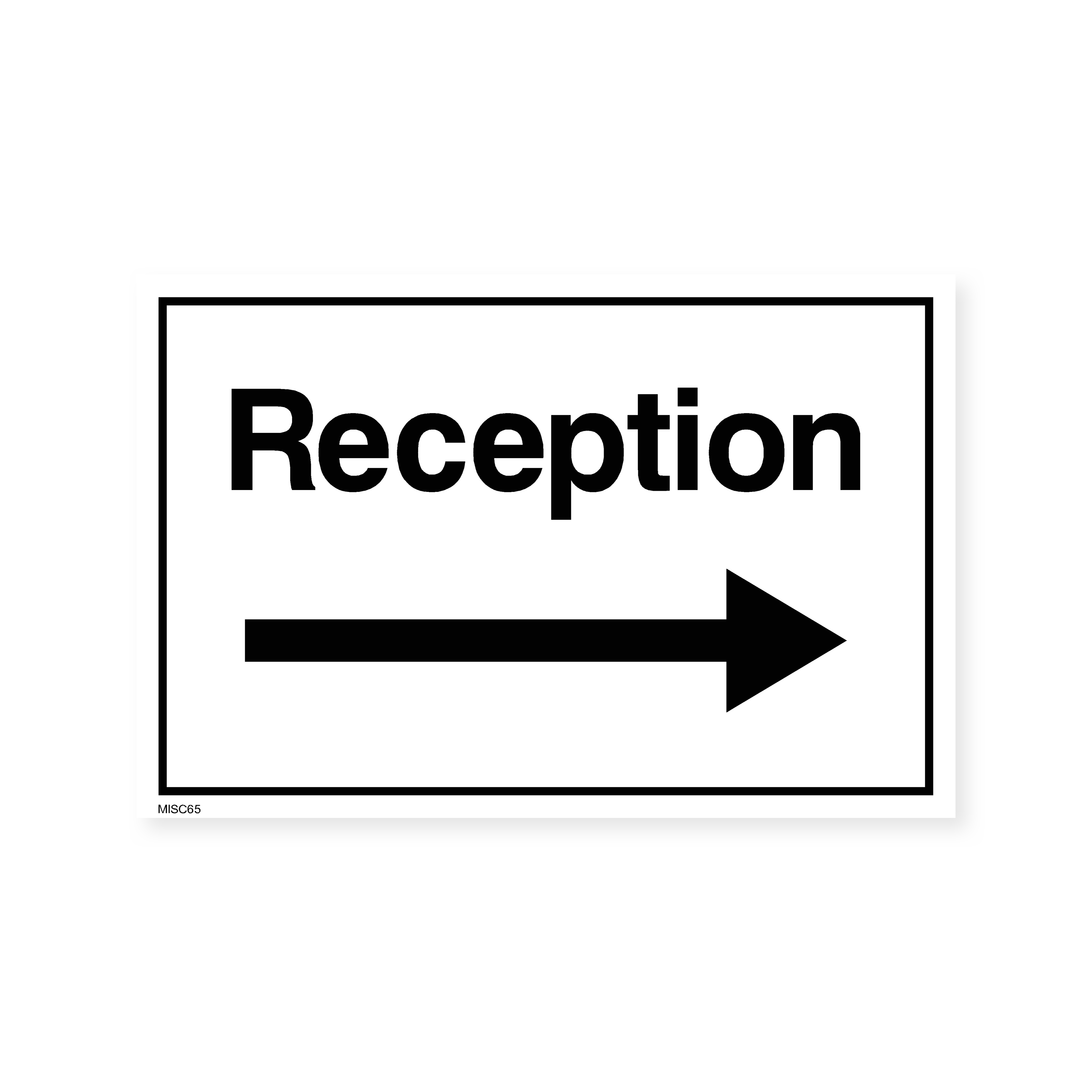 Reception Sign with Right Arrow – Safety Signs & Stickers