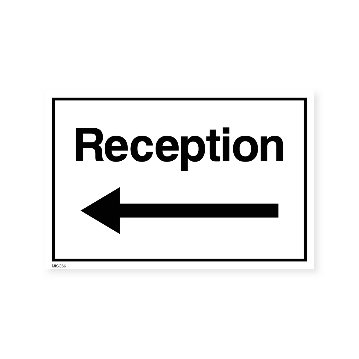 Reception Sign with Left Arrow – Safety Signs & Stickers