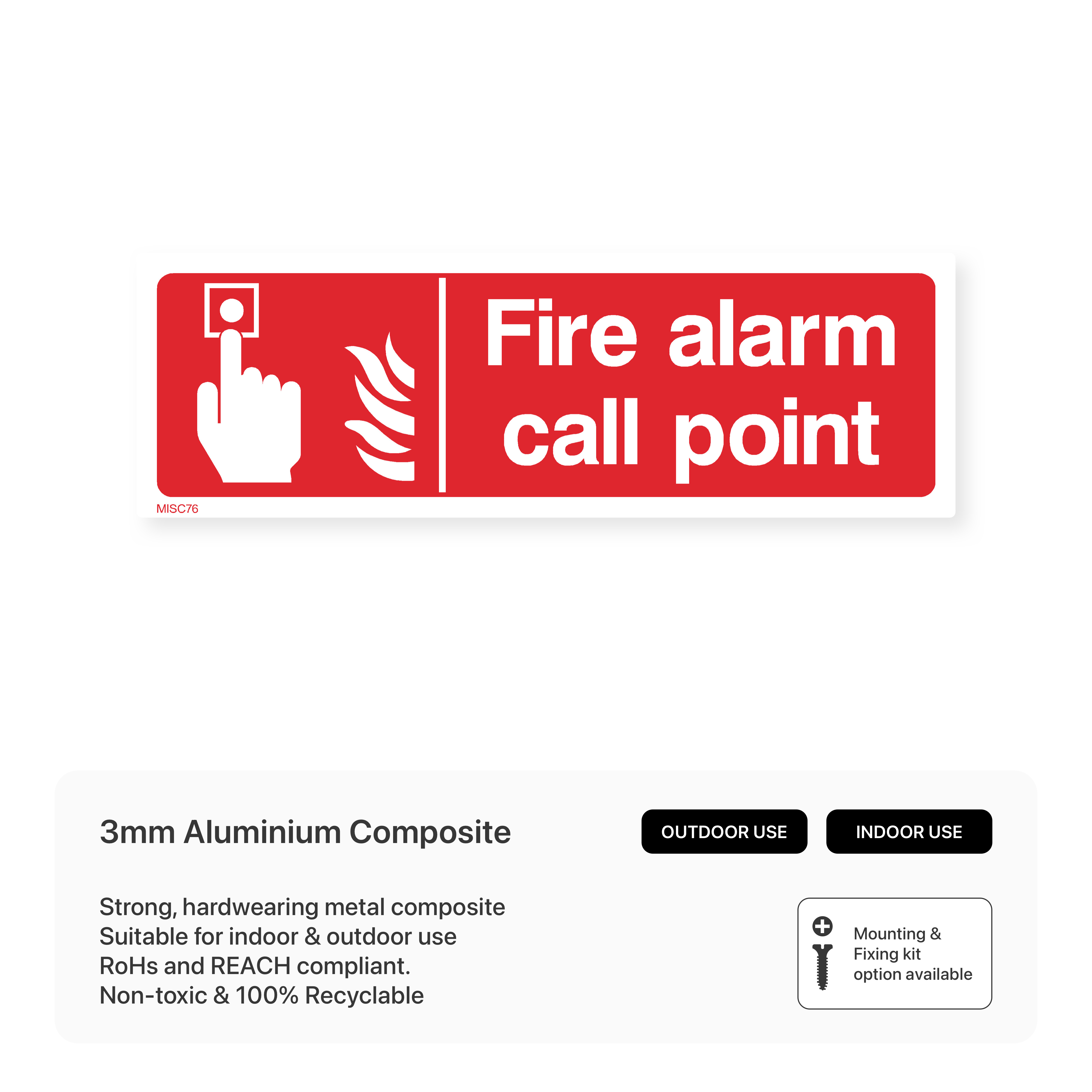 Fire Alarm Call Point Sign – Safety Signs & Stickers