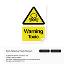 Sign warning of toxic substances.