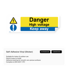 Danger sign: High voltage, keep away