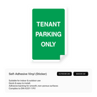 "Tenant parking only" portrait sign