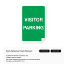 "Visitor parking" portrait sign