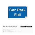 "Car park full" landscape sign