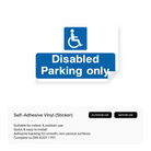 "Disabled parking only" landscape sign