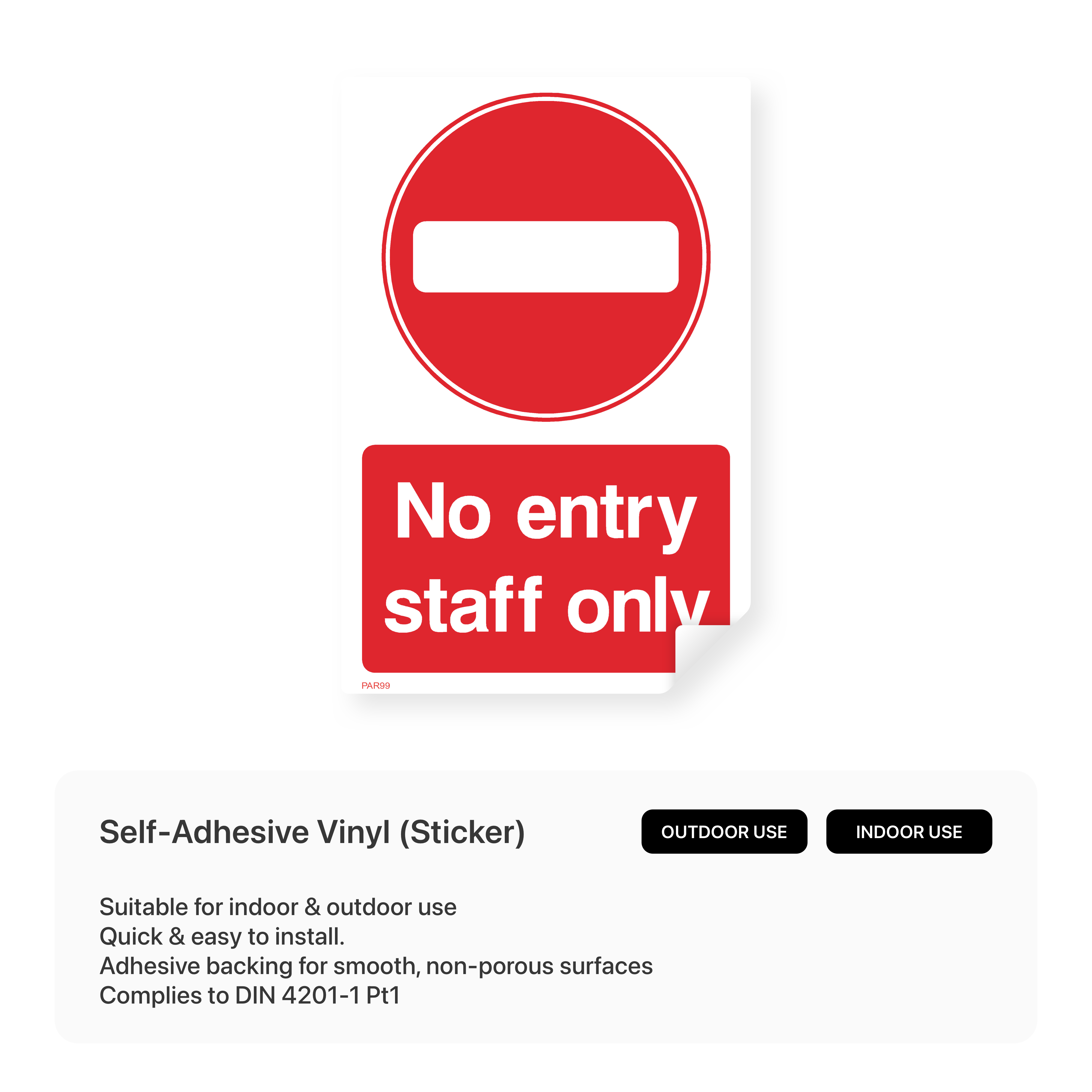 "No entry - staff only" portrait sign