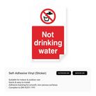 "Not drinking water" portrait sign