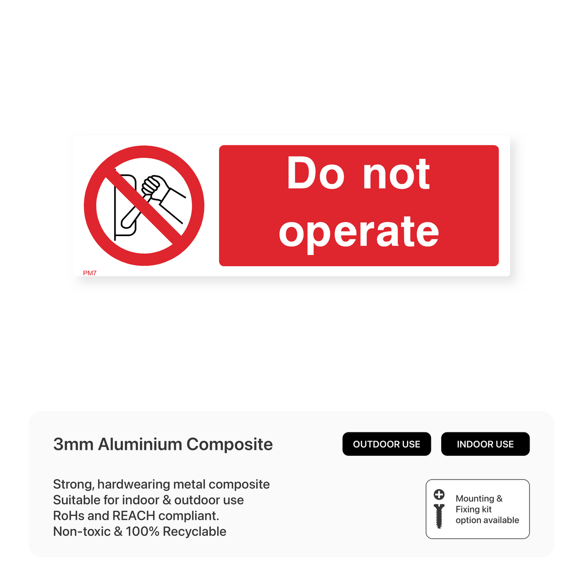Sticker Don't Operate Do Not Operate Machinery Sign – Safety Signs & Stickers