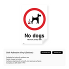 No Dogs Sign - Maximum penalty £500