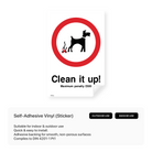 Clean It Up Sign - Maximum penalty £500