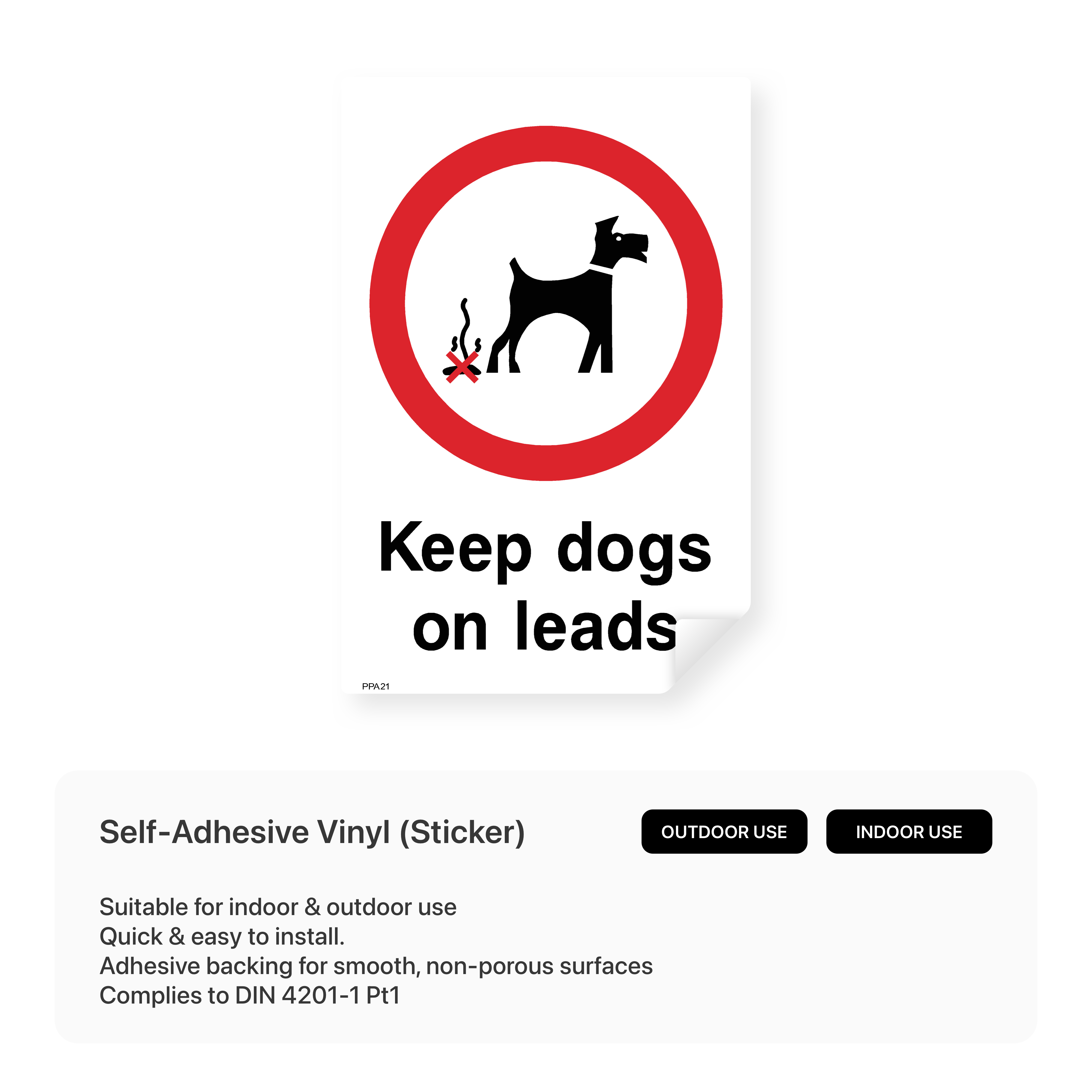 Keep Dogs On Leads Sign