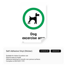 Dog Exercise Area Sign