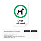 Dogs Allowed Sign