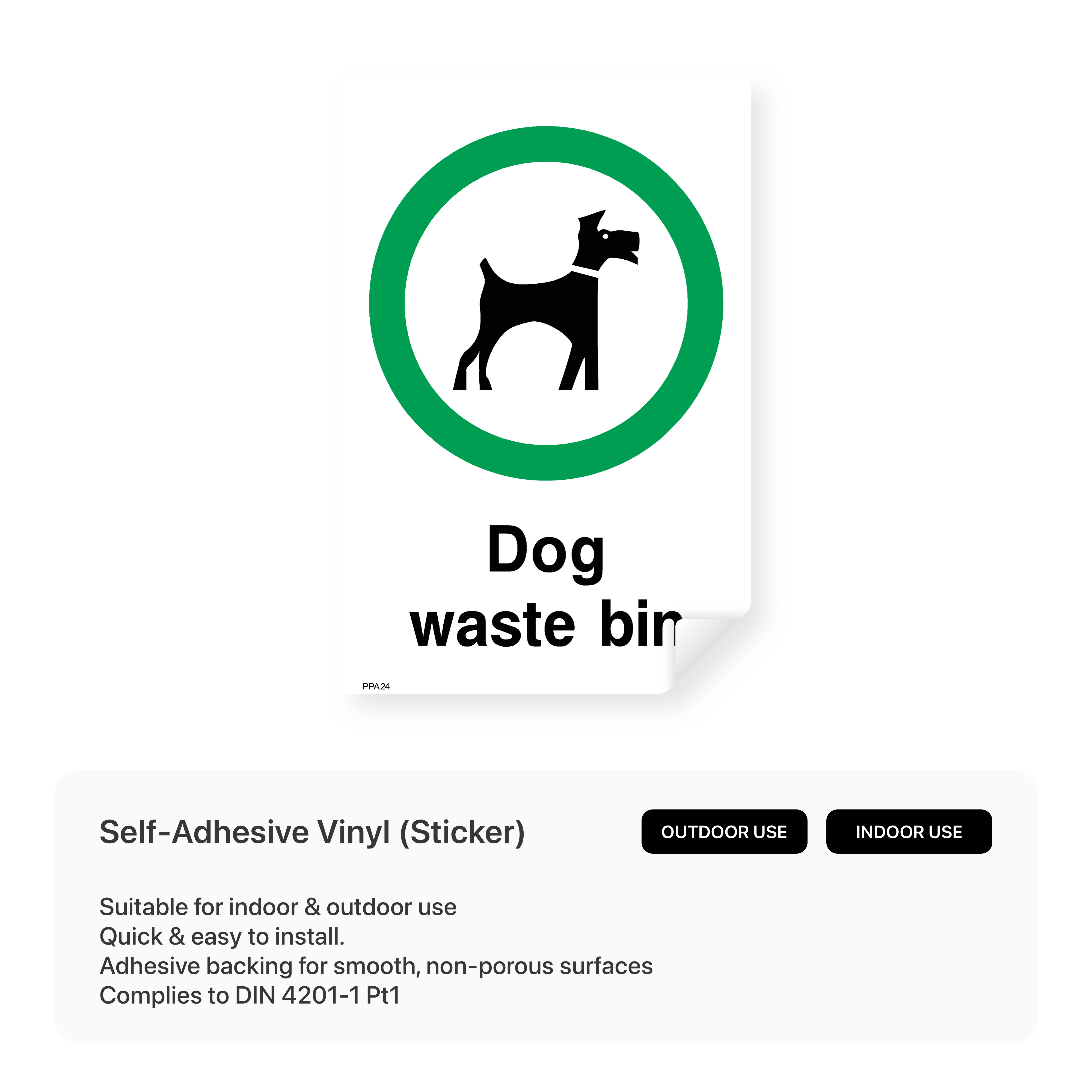 Dog Waste Bin Sign