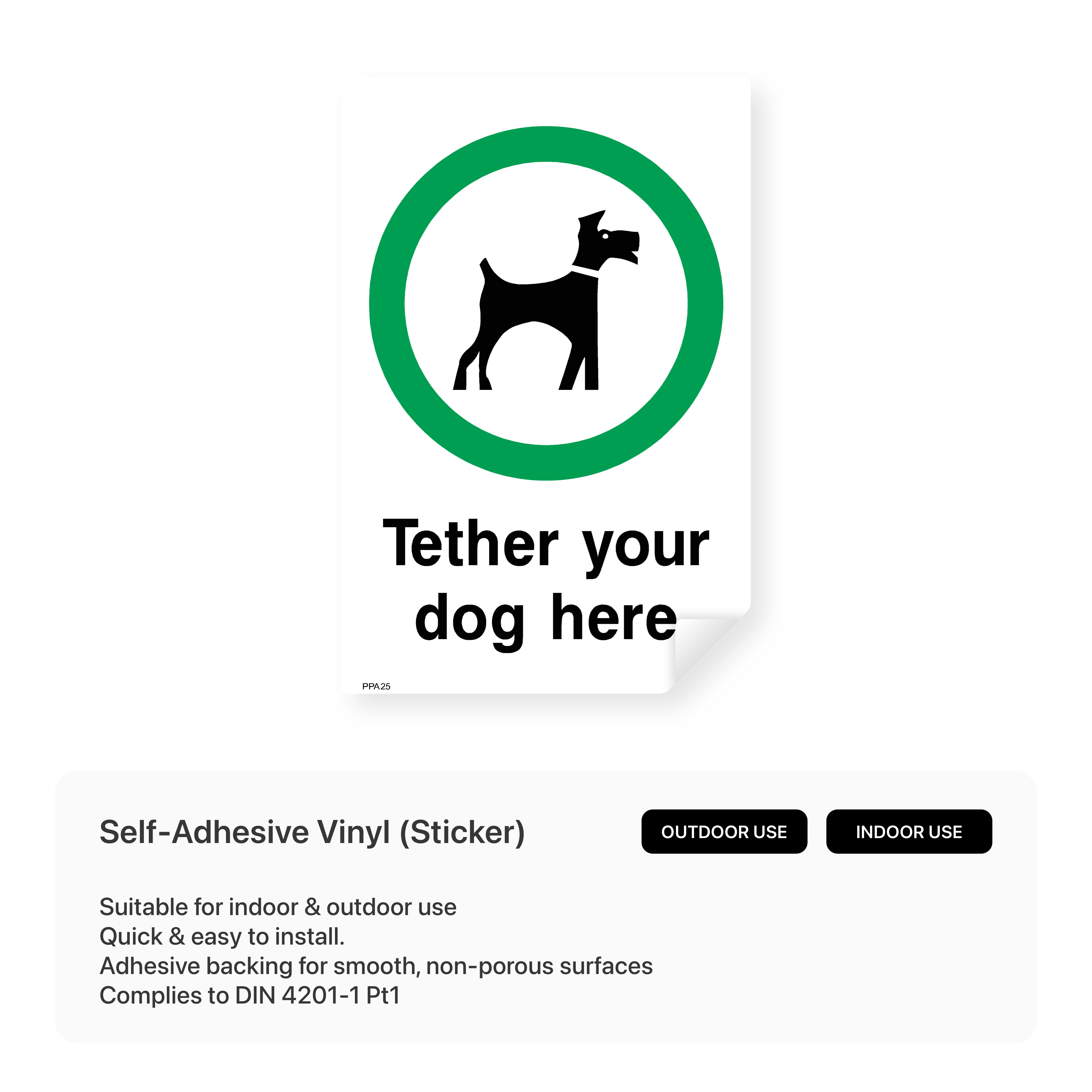 Tether Your Dog Here Sign