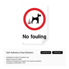 "No fouling" portrait sign